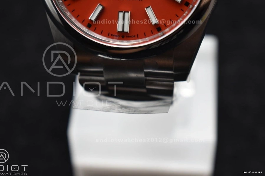 Oyster Best Steel Unisex 1:1 Perpetual 124300 938 Red Dial Clean 41mm 904L Edition VR 0101